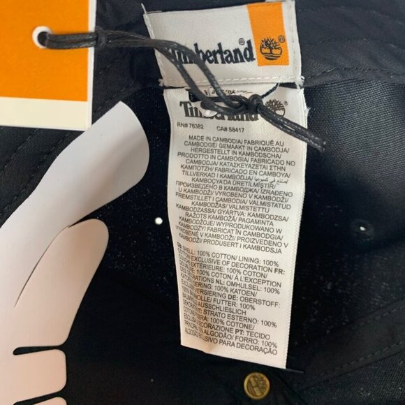 Timberland Mens Black Rope Snapback Hat New - Picture 5 of 5